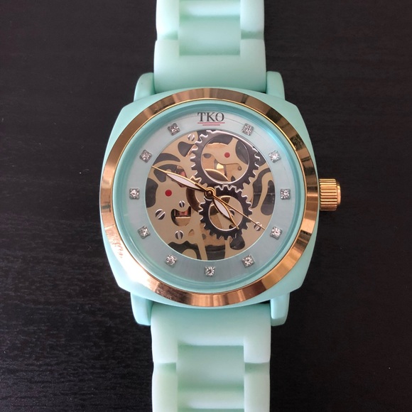 TKO Orlogi Mint Milano Skeleton Rubber Watch - Picture 2 of 8